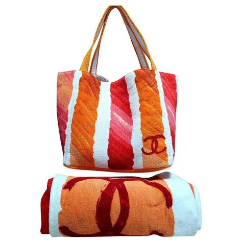 chanel beach towel replica|Chanel beach bag with towel.